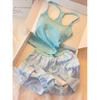 Summer pajamas with chest pads women's 1011 new Korean version can be worn outside striped shorts loungewear large size suit