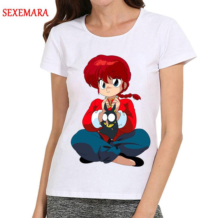 

Женская футболка Ranma 1 2 с коротким рукавом белого цвета, футболка с аниме Ranma, футболки M белый