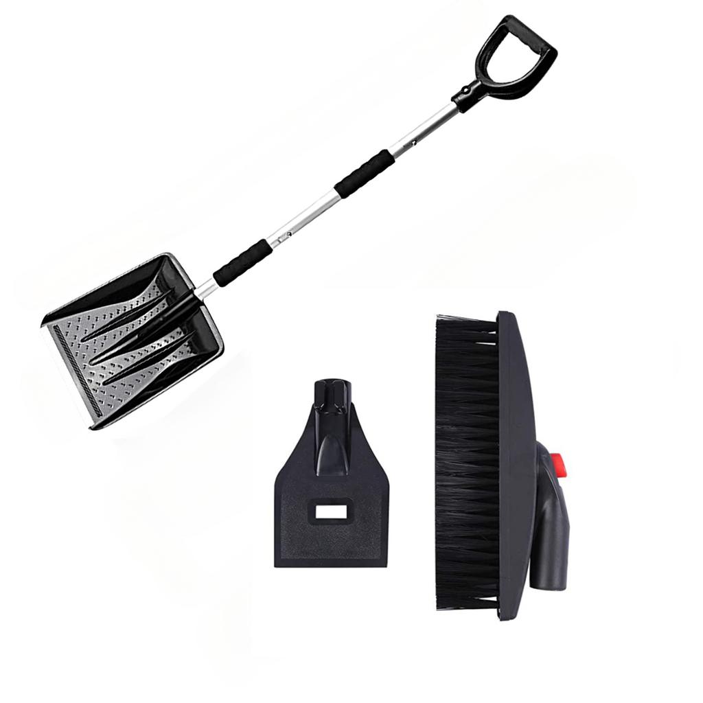 Stainless Steel Snow Shovel, Ice Remover, Detachable Car Snow Brush