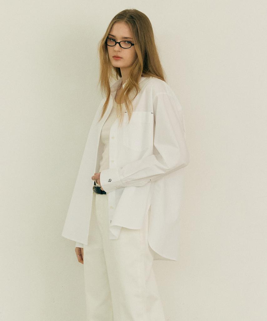 OSTKAKA Essential Cotton Oversized Shirt White