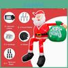 Christmas Inflatable Climber Santa With Led For Outdoor Festive Yard Decoration