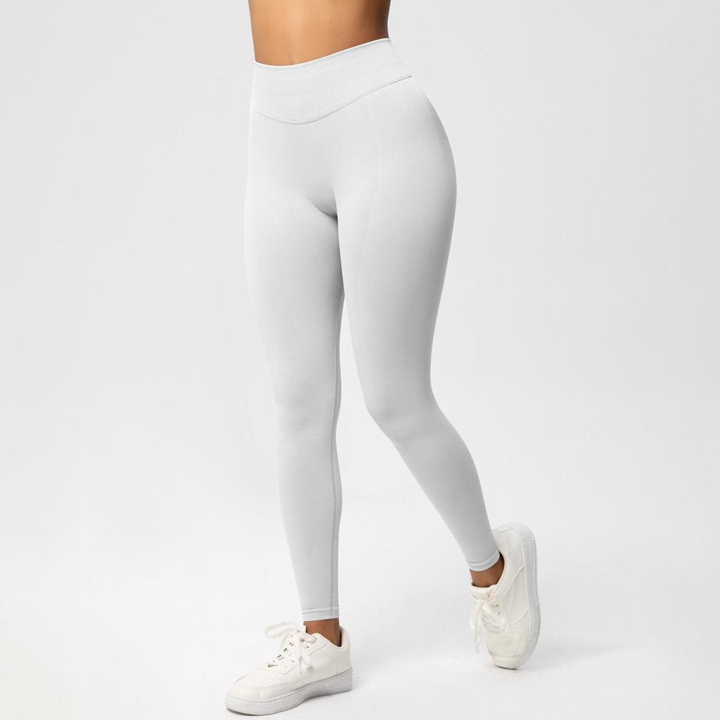 Pantalon de Yoga Fitness Sans Couture Taille Basse: Leggings push-up, moulants, haute performance.
