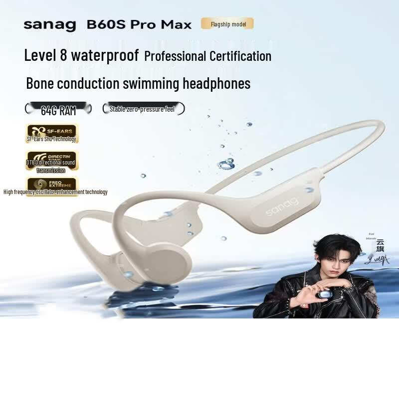 SANAG B60S Pro Max Bone Conduction Swimming Headphones
