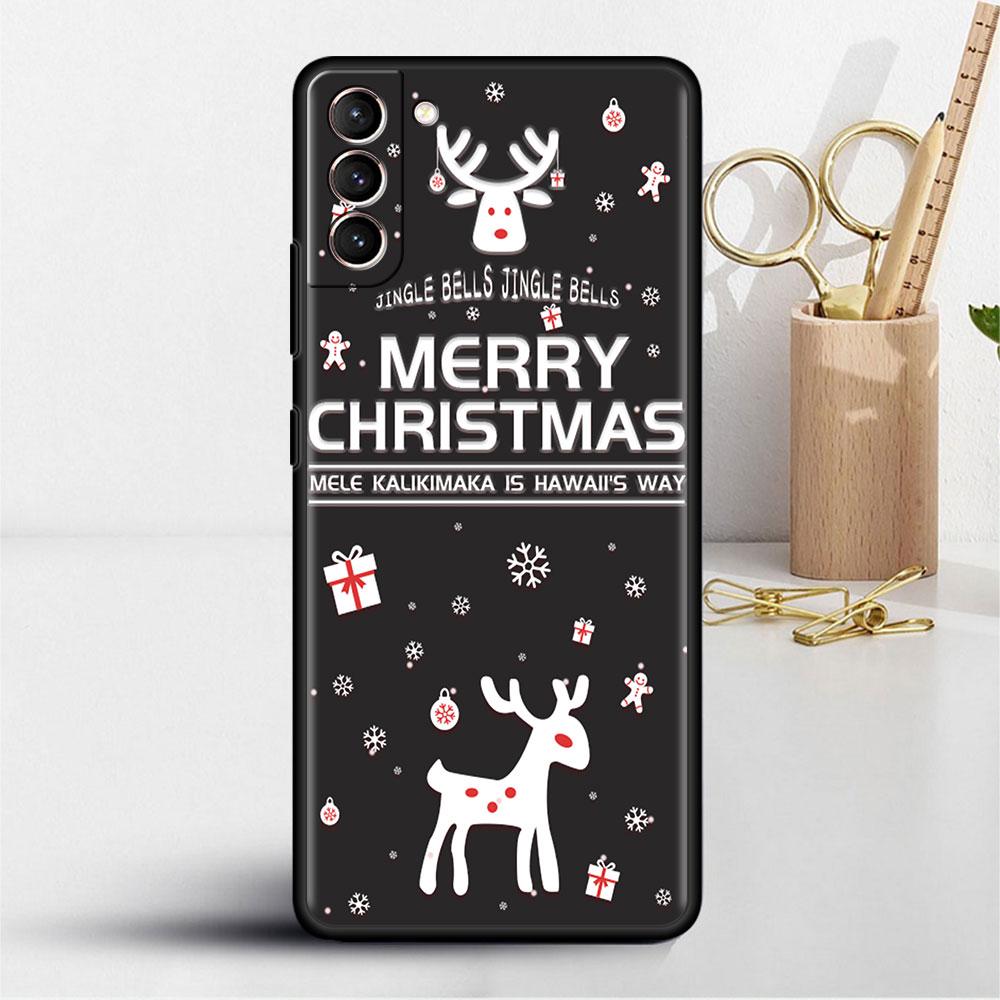 Merry Christmas In Winter Soft Case For Samsung Galaxy S22 S20 FE S21 S10 S9 Plus S8 Note 20 Ultra 10 Lite Phone Cover Shell