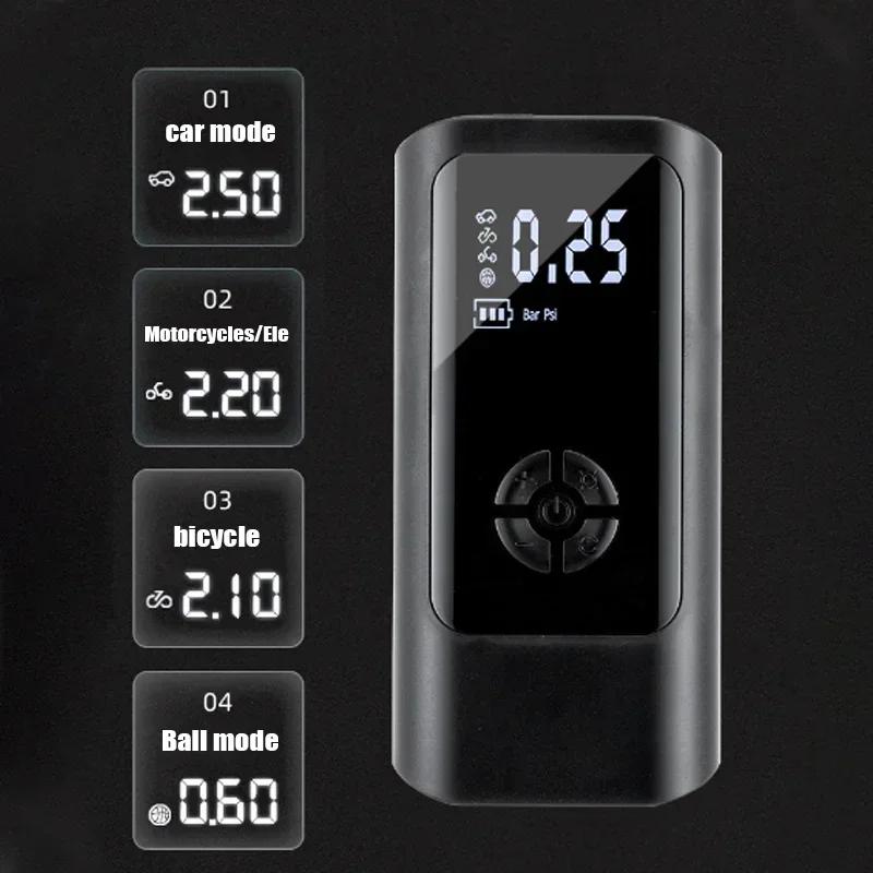 Ultra-Compact Rechargeable Air Pump -Mini Inflator with Rapid Inflation Technology for Travel, Camping & Emergency Car Tire Use