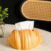 Realistic Croissant Shaped Tissue Box, with Precise Paper Exit Gaps, High-Quality Waterproof Durable Decorative Tissue Holder