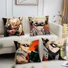 Comic Hot Fanart Anime B-bakugo Katsuki Cushion Cover Soft Pillow Case for Sofa Living Room Home Office Decor Protective Covers