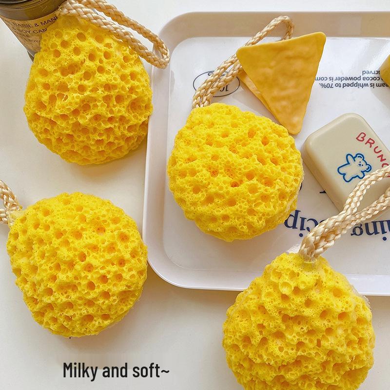 Japanese Honeycomb Bath Sponge: Super Soft Kids & Women's Bath Scrubber with Cute Foaming Design