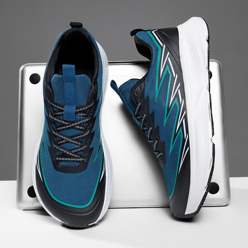 Plus Size Men's Wide-Toe 48 Casual Sports Shoes - Wear-Resistant, Shock-Absorbing Mesh for Hard Courts