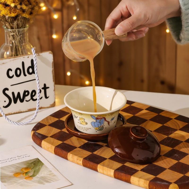 Star Prince Tea Cup Cup Birthday Gift for Friends Elders Coffee Cover Bowl Holiday Gift Tea Set
