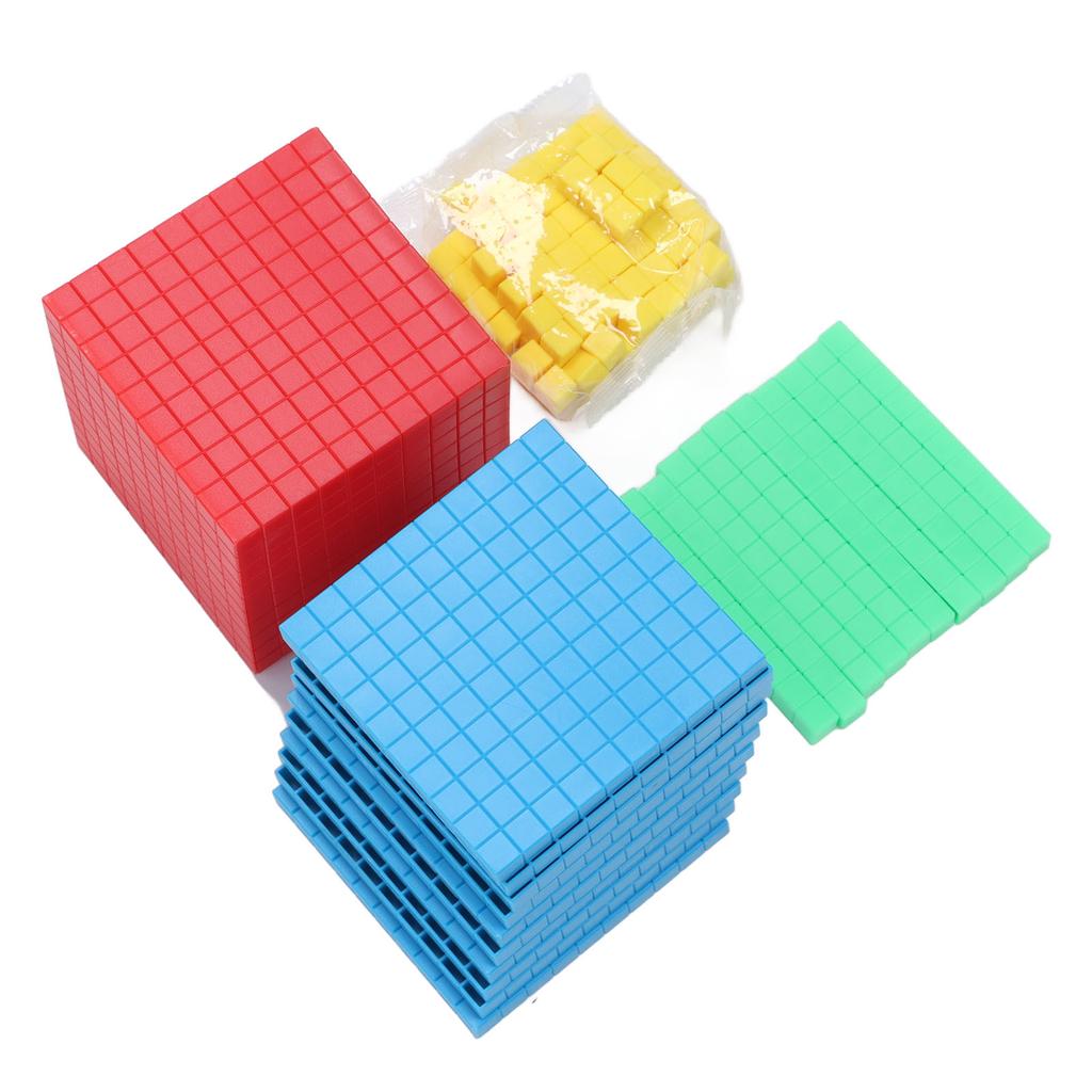 Base Ten Blocks Classroom Set for Kids Math Interactive Hands On Base Ten Blocks Learning Tools