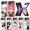 Spy Family Anya Cute Phone Case For Samsung Galaxy Z Flip7 Flip6 5G Flip5 Flip4 Flip3 ZFlip 7 6 3 4 5 Shockproof Back Cover Gala