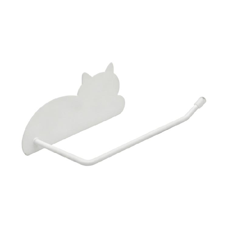 Elegant Cats Shaped Adhesive Hook Tissue Roll Dispenser For Home Office Kitchen Use Bathroom Decoration