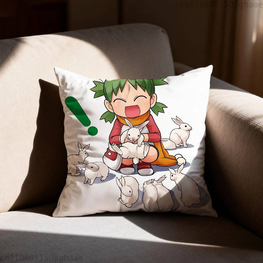 Yotsuba Anime Cartoon Pillow Case Sofa Living Room Bedroom Headboard Backrest Cushion Square Cushion Nap Time