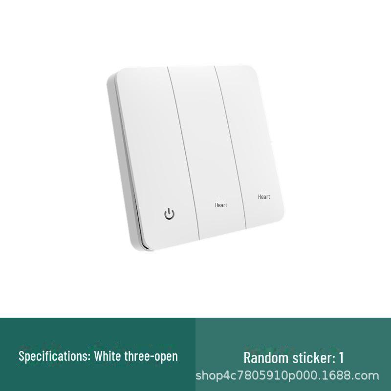 "Panou Comutator Basculant Wireless RF cu Control Dual cu Instalare Fără Lipire"