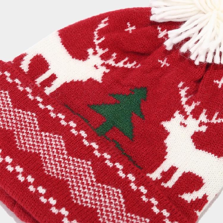 Trendy Red Hat Scarf Gloves Set for Christmas Celebrations Christmas Gifts