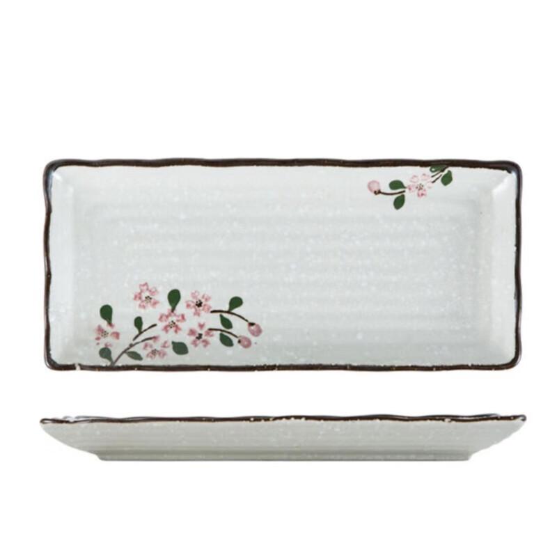 ZISIZ Hand-painted Ceramic Rectangular Sushi Plate