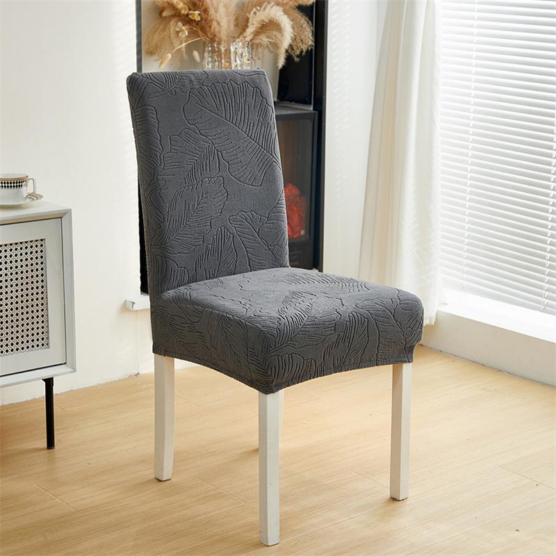1PC Elastic Jacquard Dining Chair Cover High Quality Chair Covers Durable All-inclusive Seat Slipcovers Decor for Hotel Banquet
