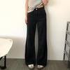Women's Plus Size Fleece-Lined Micro Flare Jeans: Winter Slimming Loose Wide Leg Pants