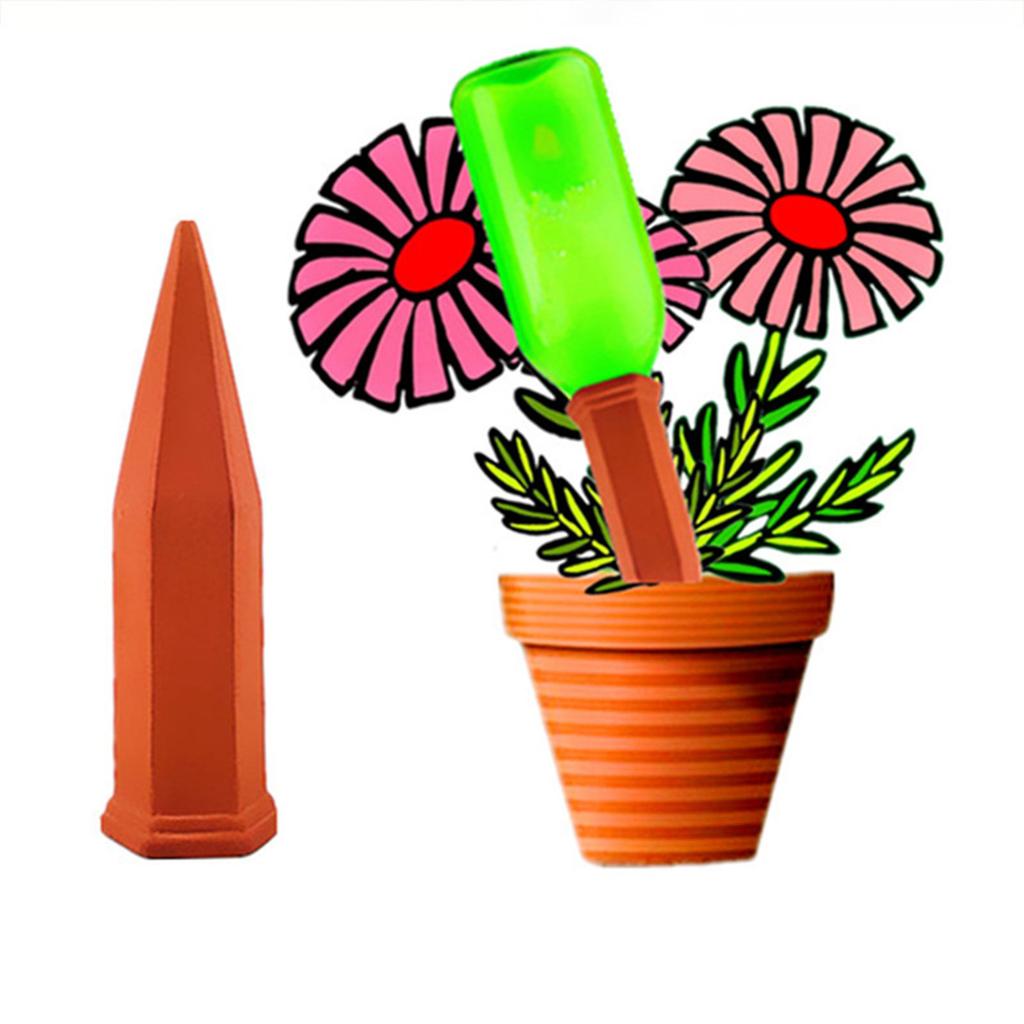 4pcs Terracotta Watering Spikes Automatic Self Watering Stakes Plant Watering Devices for Wine Bottles Recycled Bottles