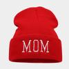 Autumn Winter DAD MOM Embroidery Round Machine Knitted Hat Mom Dad Knitted Hat Cold Hat
