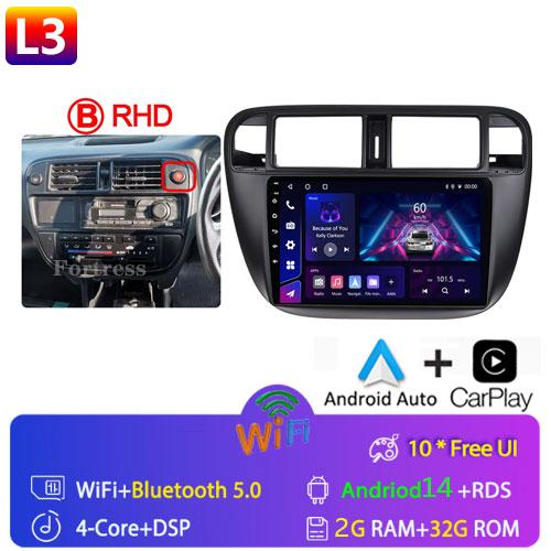 

Android 14 Carplay Auto для Honda Civic 1996 1997 1998 1999 2000 2001 Мультимедийный автомобильный радиоплеер 4G стерео 2 Din магнитофон