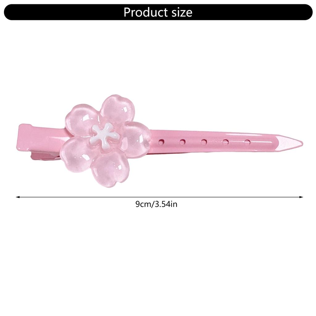 Sakura Flower Hair Clip For Girls Secure Hold Hairpin With Realistic Petals Comfortable Resin Design For Long Wear