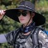 Summer Large Sun Hat for Men Women Breathable Fishing Cap UV Protection Mesh Fisherman Hat Hiking Outdoor Beach Cap