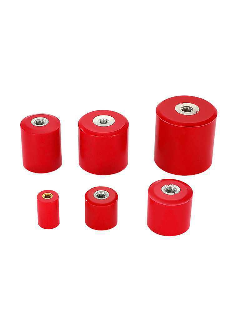 Red Cylindrical Insulating Post MNS - New Energy, Diameter Options: 20/30/40/50/60