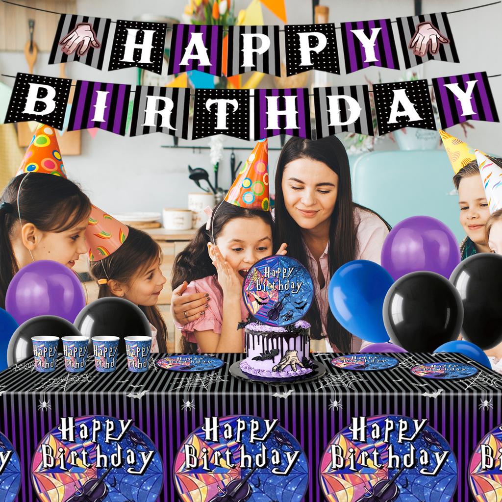 Theme Party Supplies Birthday Decoration Tableware Party Atmosphere Layout Banner Props