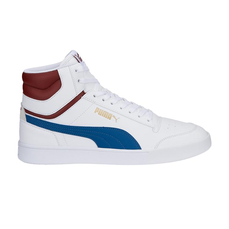 Puma Shuffle Mid White Lake Blue Unisex Sneakers Intense-Red Team-Gold 380748-10