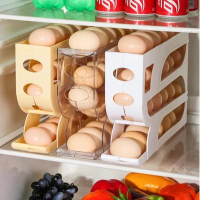 4-layer Automatic Rolling Egg Large Capacity Storage Box Refrigerator Side Door Egg Box Space Saving Household Kitchen Dedicated