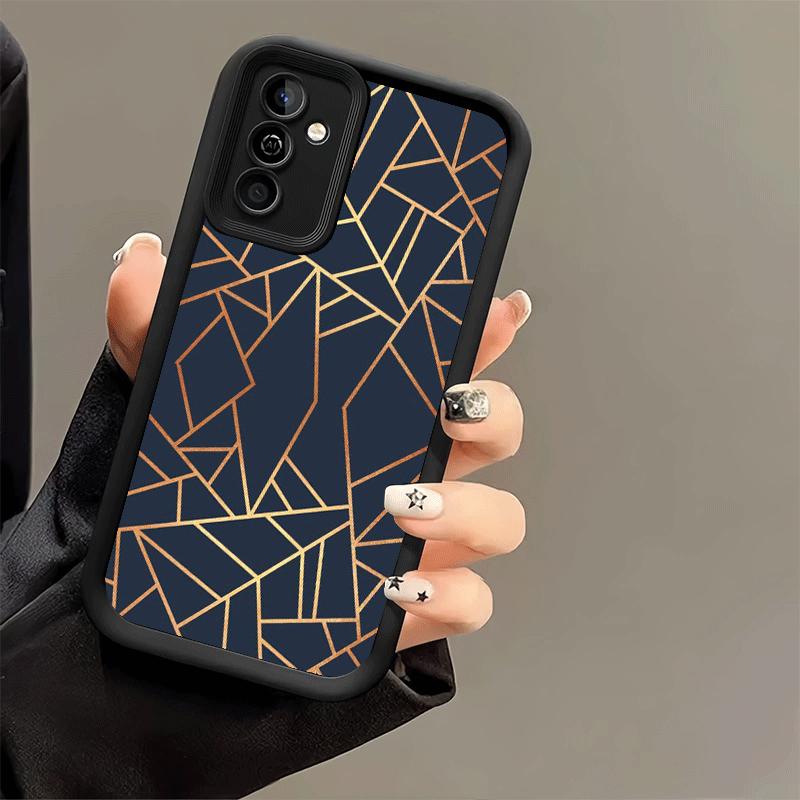 Phone Case for Samsung Galaxy S26 S25 Ultra S24 FE Geometric Marble Pattern Shell S23 Plus S22 + S21 S20 5G Soft Silicone Funda