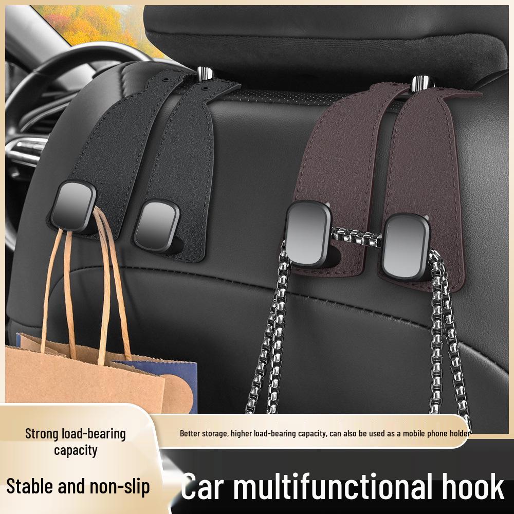 Verbesserte Wildleder Auto Sitzlehne Doppelhaken für Rücksitzaufbewahrung