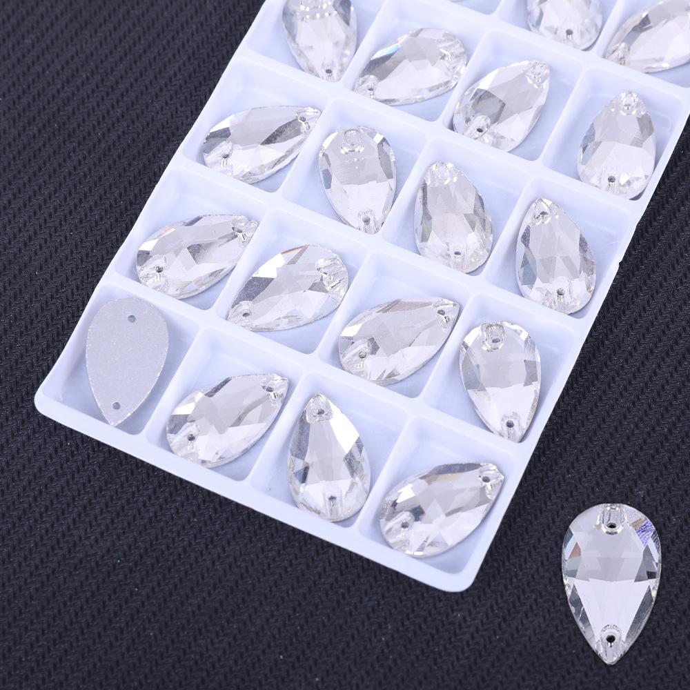 

Радужные кристаллы каплевидной формы с плоской задней стороной из хрустального стекла, пришивные стразы для одежды и обуви, сделай сам 11x18mm, 28 pcs