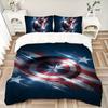 3Pcs Captain America Shield Bedding Set Soft Fabric Duvet Cover Pillowcases Home Xmas Halloween Gift 1 Duvet Cover 2 Pillowcase S1116