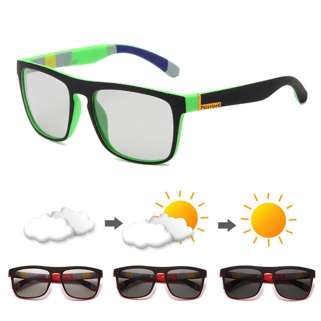 Ochelari de soare fotocromatici polarizați pentru sport, bărbați și femei, ochelari de ciclism, alpinism, ochelari de soare pentru șofat, UV400, schimbarea culorii ochelarilor