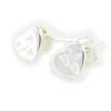 Les Trésors De Lily [D7289] - Silver Earrings 'I Love You'