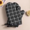 Fan Wu Jian Black Plaid Kitchen Oven Mitts