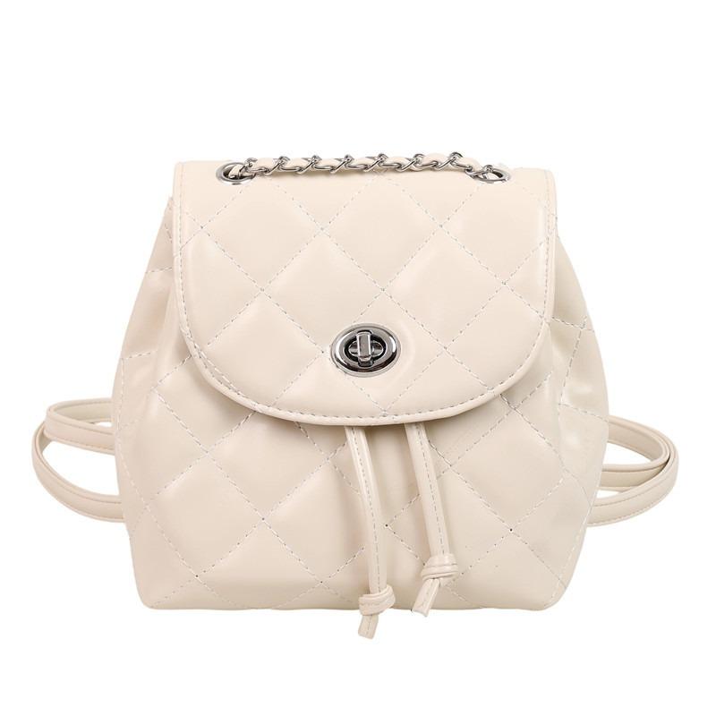 Rautenketten-Rucksack Damenmode Nischendesign Studenten-Schulranzen Freizeit-Trend Reiserucksack