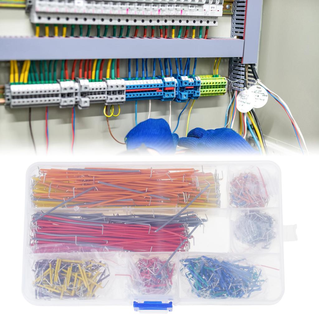 840Pieces Practical UShaped Jumper Wire Set for Arduinos Breadboards in Assorted Vibranting Color and 10 Mixed Size
