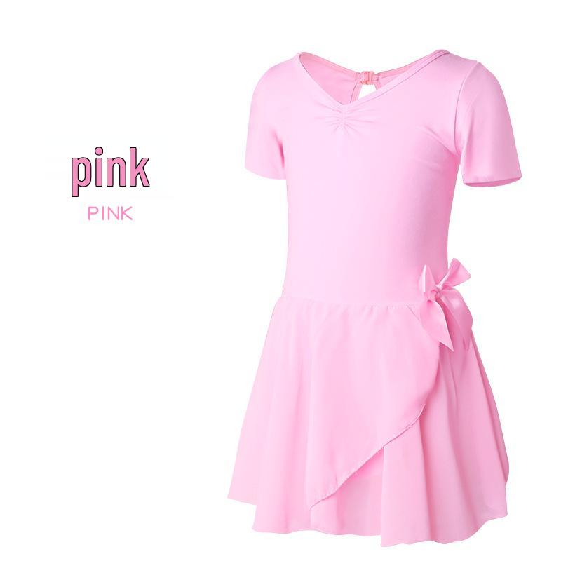 Dziewczęcy letni strój taneczny: Strój Łaciński i Baletowy z Krótkim Rękawem