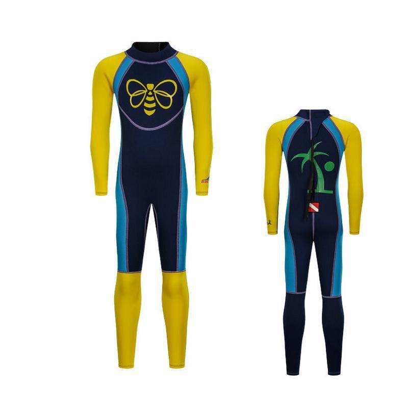 Kids Thermal Wetsuit Diving Swimming - Full Body Long Sleeve Pants Neoprene Suit Boys Girls Age 4-14