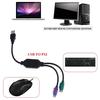 1Pc Usb Male To Dual Ps2 Female Cable Adapter Converter Use For Keyboard Mouse