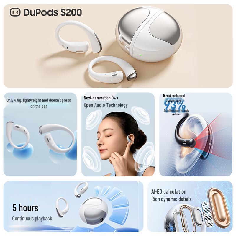 Xiaodu S200 Open-Ear AI Bluetooth Headset