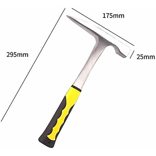 TRP Ultra Hard Head Rock Hammer - Premium Rubber Flat Tip Hammer
