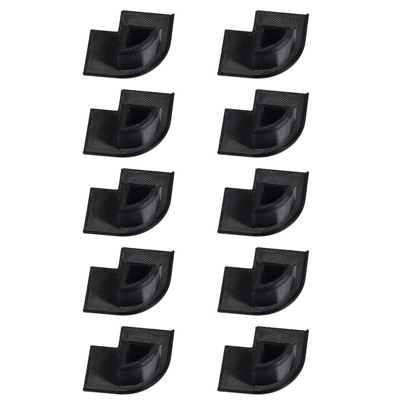 10pcs 15mm Black Corner Trim Profile End Caps For Campervan Motorhome Van RV Parts Accessories