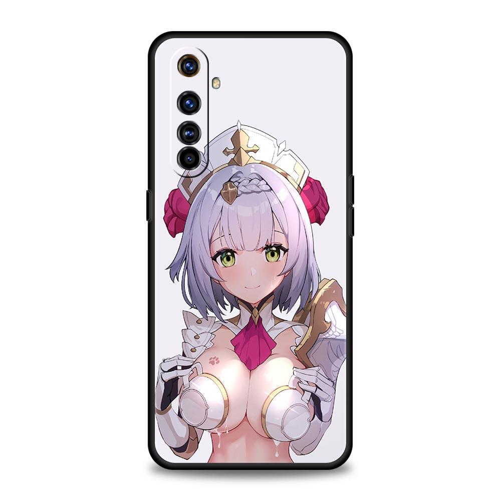 For Realme 10 9 8 5G 7 6 GT2 Pro Plus 9i 8i C21 C11 C25 C35 Genshin Impact Sexy Girl Phone Case For Realme GT Neo 2 3 3T Cover