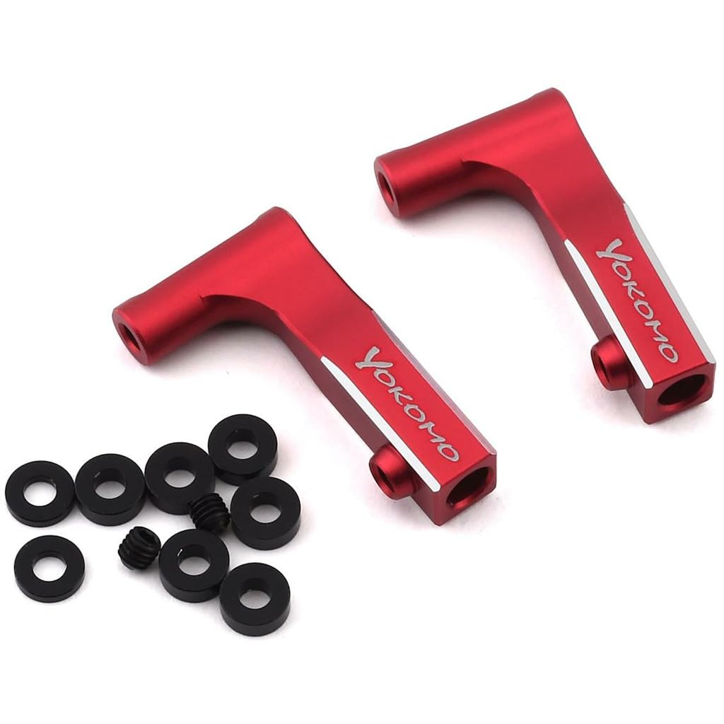 Yokomo Front Upper I-Arms for YD-2 (Beveled, Red, Y2-R08FUIA)