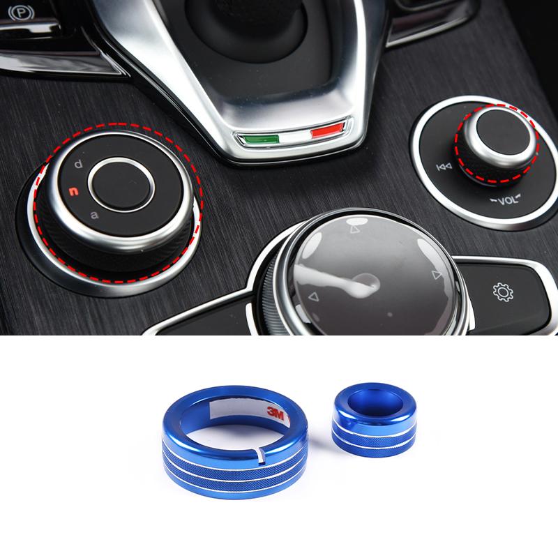 

Для Alfa Romeo Giulia Stelvio 2017-автомобильная центральная консоль, мультимедийная ручка, кольцо переключателя, декоративная крышка, отделка интерьера For 2020JrF